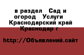  в раздел : Сад и огород » Услуги . Краснодарский край,Краснодар г.